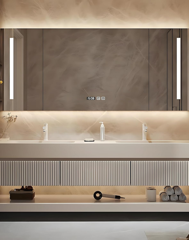 Kadaligh Ume 52" Wall-Mounted Floating Bathroom Vanity with Integrated Vanity Top - Milky White