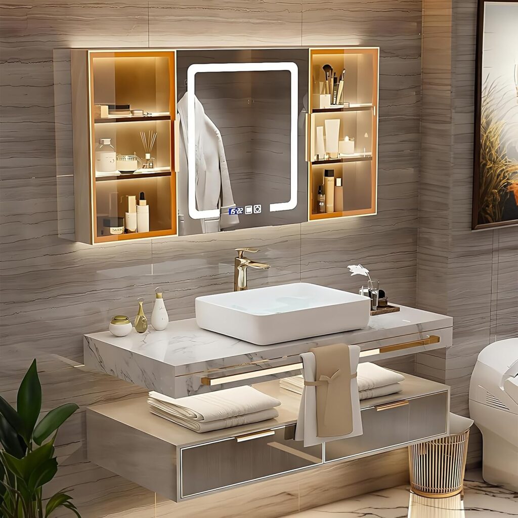 Kadaligh Kiso 36" Floating Bathroom Vanity - Gray High-Gloss