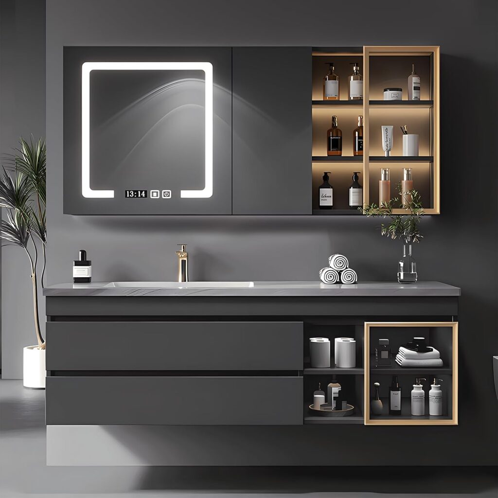 Kadaligh Nord 36" Floating Bathroom Vanity - Matte Dark Gray