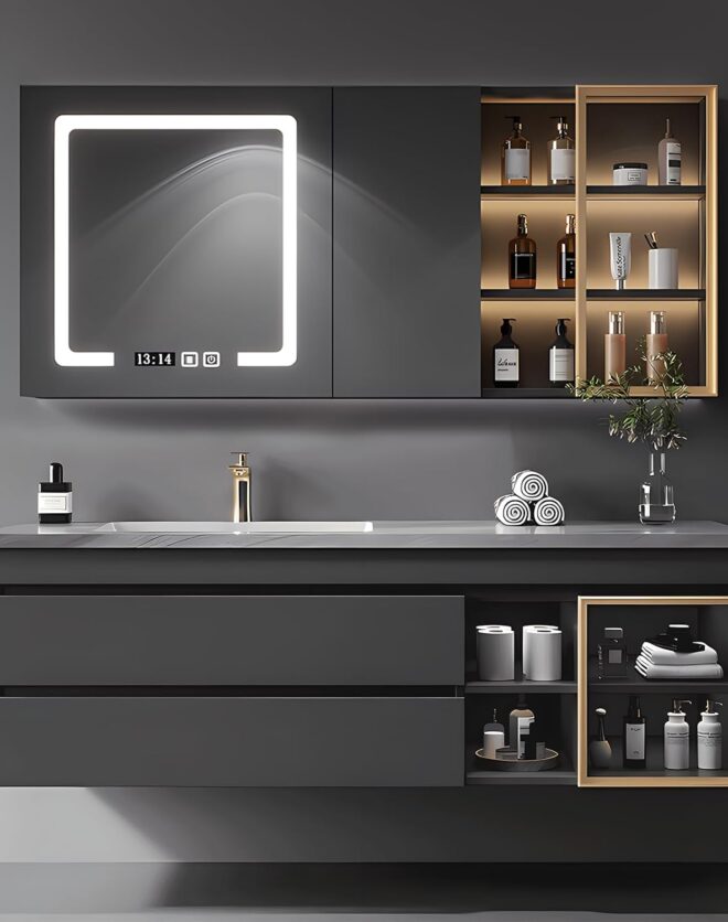 Kadaligh Nord 36" Floating Bathroom Vanity - Matte Dark Gray