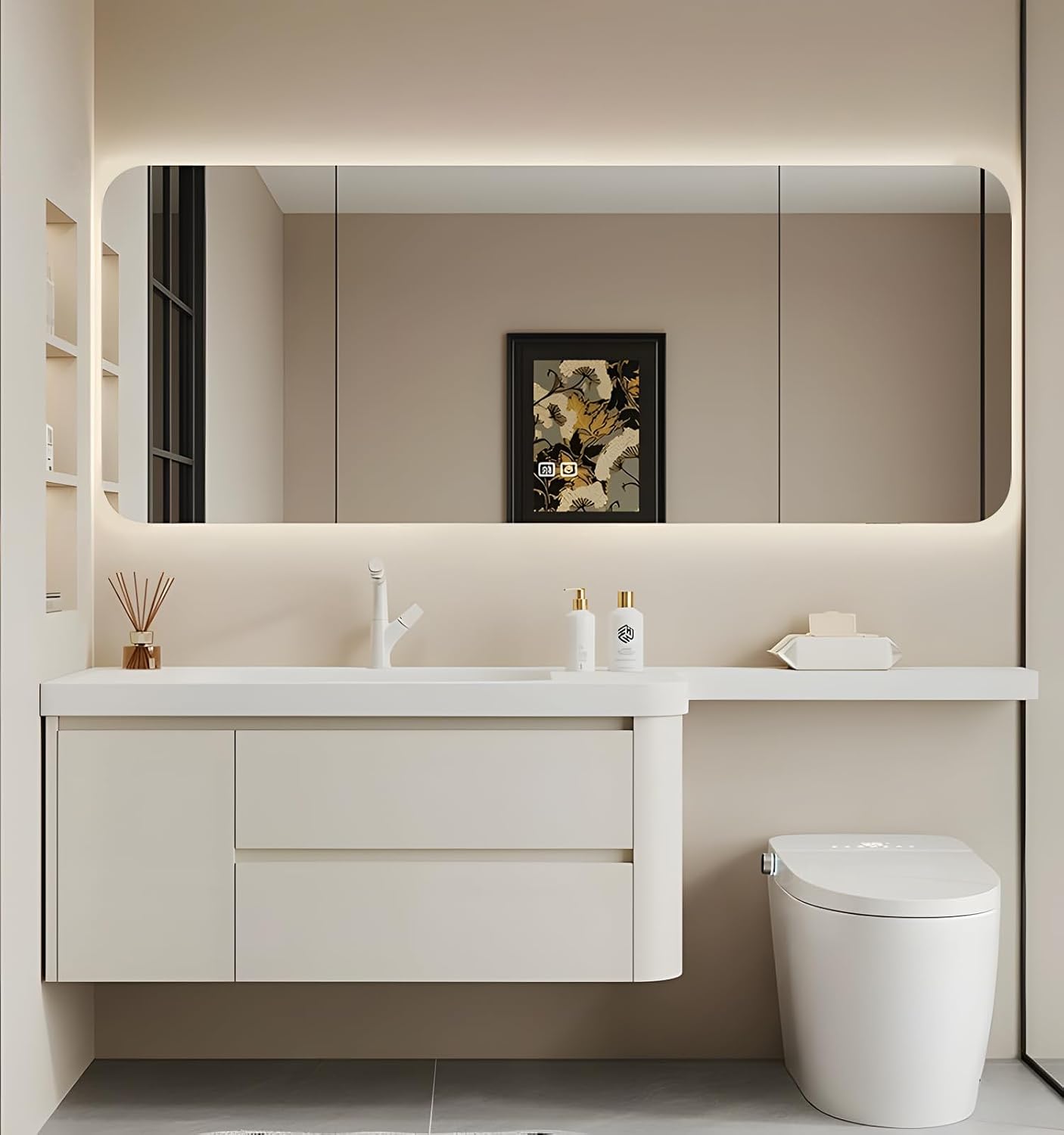 Kadaligh Aalto 32" Floating Bathroom Vanity - Matte White