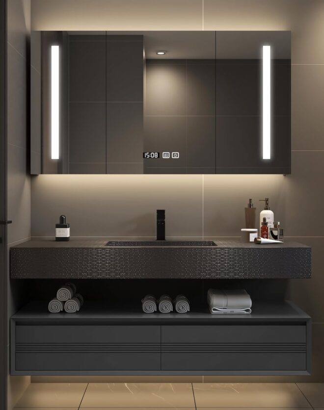 Kadaligh Ume 36" Floating Bathroom Vanity - Matte Dark Gray